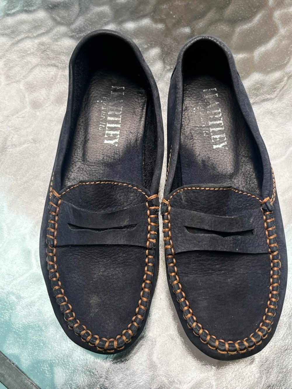 Hartley by Furetto Kids blue suede loafers Made in Italy EU size 31